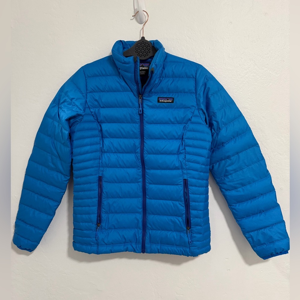 Patagonia Down Sweater Jacket Blue Womens Small Puffer 800 fill